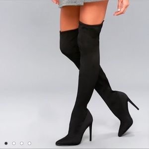 The Steve Madden Slammin Black Over The Knee Boots US 7.5